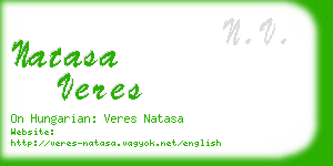 natasa veres business card